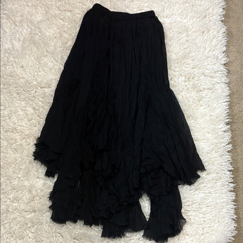 Free People Asymmetrical Black Skirt